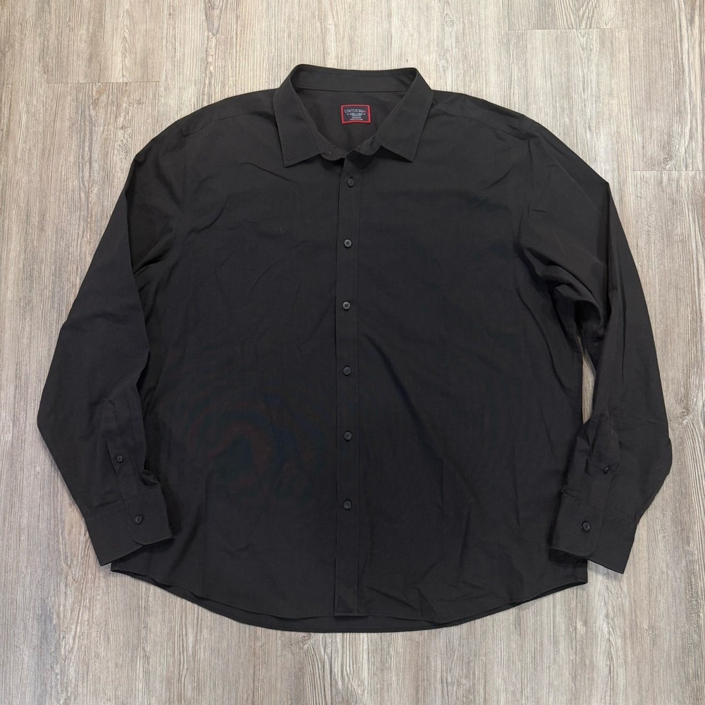 UNTUCKit Men's 3XL Black Stone‎ WF Button Shirt